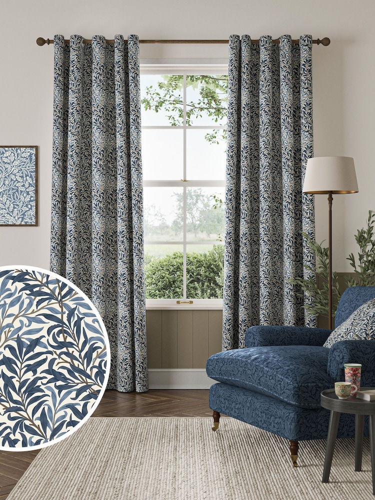 William Morris At Home Midnight Blue Willow Bough Made to Measure Curtains - Image 1 of 9