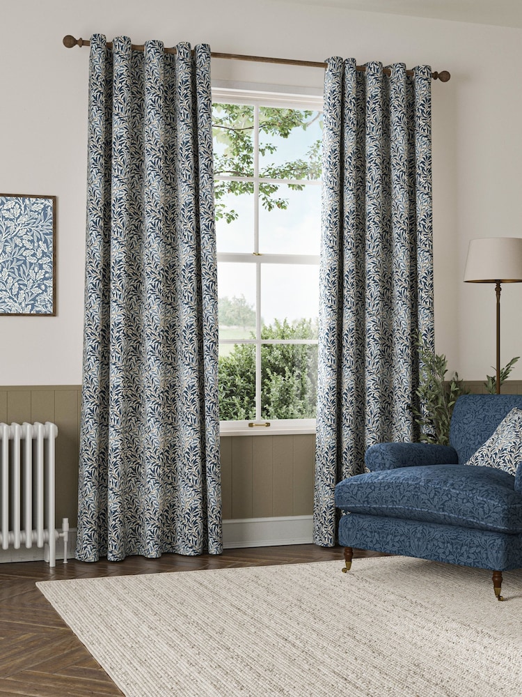 William Morris At Home Midnight Blue Willow Bough Made to Measure Curtains - Image 2 of 9