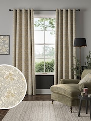 William Morris At Home Barley Grey Bower Made to Measure Curtains - Image 1 of 9