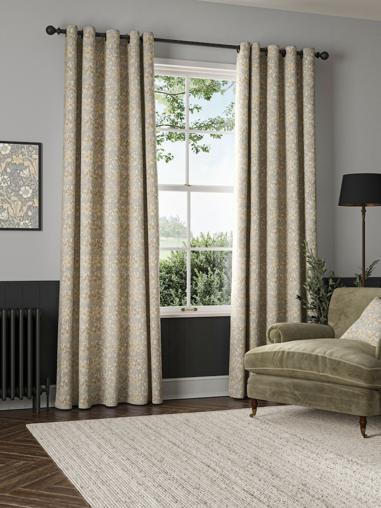 William Morris At Home Barley Grey Bower Made to Measure Curtains - Image 2 of 9