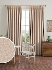 William Morris At Home Blossom Pink Willow Bough Woven Made to Measure Curtains - Image 1 of 9