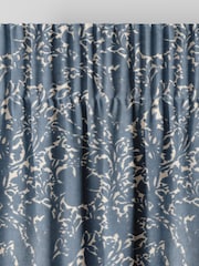 William Morris At Home Indigo Blue Compton Silhouette Velvet Made to Measure Curtains - Image 6 of 9