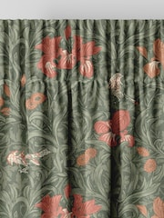 William Morris At Home Sage Green Iris Made to Measure Curtains - Image 6 of 9