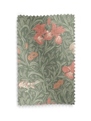 William Morris At Home Sage Green Iris Made to Measure Curtains - Image 9 of 9