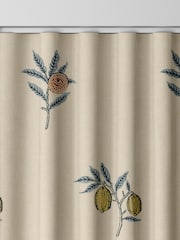 William Morris At Home Natural/Blue Fruit Embroidery Made to Measure Curtains - Image 7 of 9