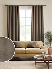 William Morris At Home Silt Dark Natural Reed Made to Measure Curtains - Image 1 of 9