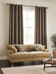 William Morris At Home Silt Dark Natural Reed Made to Measure Curtains - Image 2 of 9