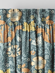 William Morris At Home Blue Compton Velvet Made to Measure Curtains - Image 5 of 9