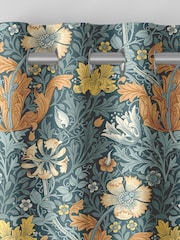 William Morris At Home Blue Compton Velvet Made to Measure Curtains - Image 7 of 9