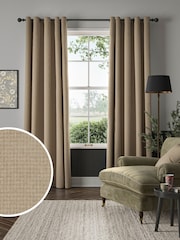 William Morris At Home Chalk Natural Reed Made to Measure Curtains - Image 1 of 9