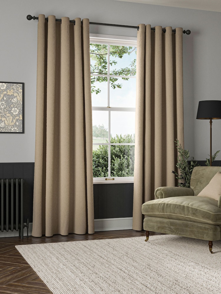 William Morris At Home Chalk Natural Reed Made to Measure Curtains - Image 2 of 9