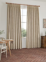 William Morris At Home Clay Natural Acorn Velvet Made to Measure Curtains - Image 2 of 9