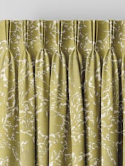 William Morris At Home Apple Green Compton Silhouette Velvet Made to Measure Curtains - Image 5 of 9