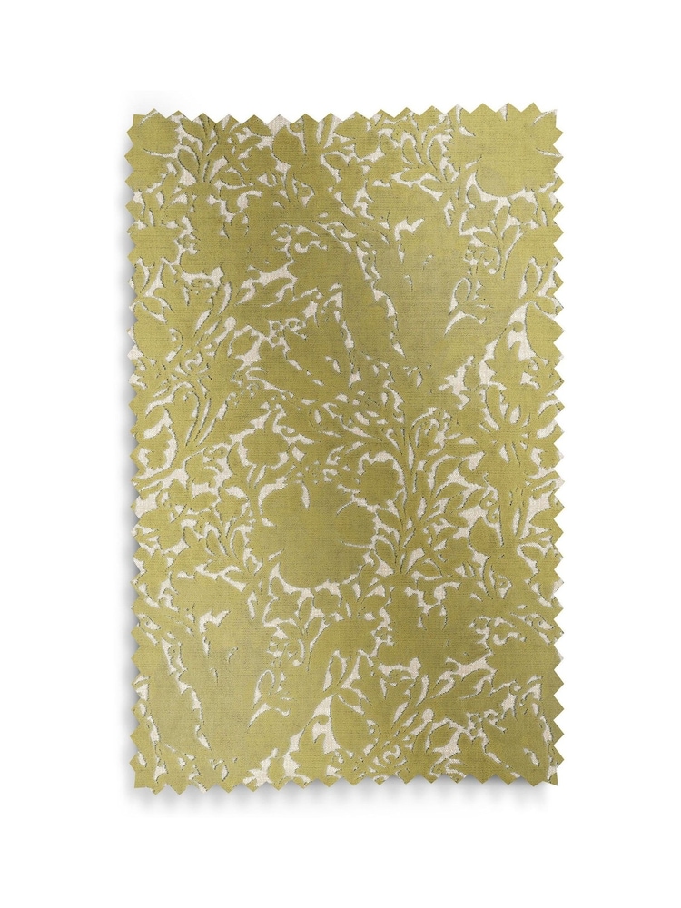 William Morris At Home Apple Green Compton Silhouette Velvet Made to Measure Curtains - Image 9 of 9