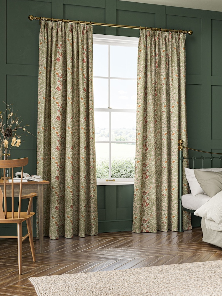 William Morris At Home Fern Green Woodland Weeds Made to Measure Curtains - Image 2 of 9