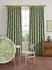 William Morris At Home Apple Green Foliage Made to Measure Curtains - Image 1 of 9