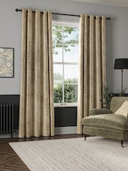 William Morris At Home Barley Natural Compton Silhouette Velvet Made to Measure Curtains - Image 2 of 9