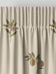 William Morris At Home Natural/Green Fruit Embroidery Made to Measure Curtains - Image 6 of 9