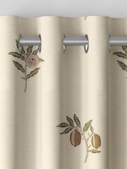 William Morris At Home Natural/Green Fruit Embroidery Made to Measure Curtains - Image 7 of 9