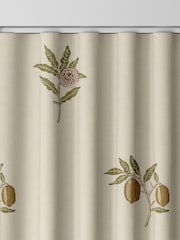 William Morris At Home Natural/Green Fruit Embroidery Made to Measure Curtains - Image 8 of 9