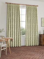 William Morris At Home Apple Green Double Bough Made to Measure Curtains - Image 2 of 9