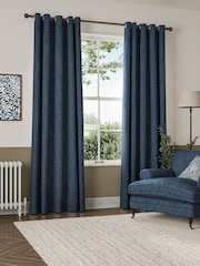 William Morris At Home Midnight Blue Acorn Velvet Made to Measure Curtains - Image 2 of 9