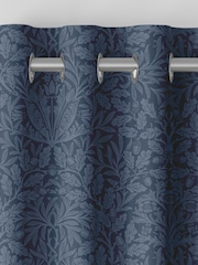 William Morris At Home Midnight Blue Acorn Velvet Made to Measure Curtains - Image 7 of 9