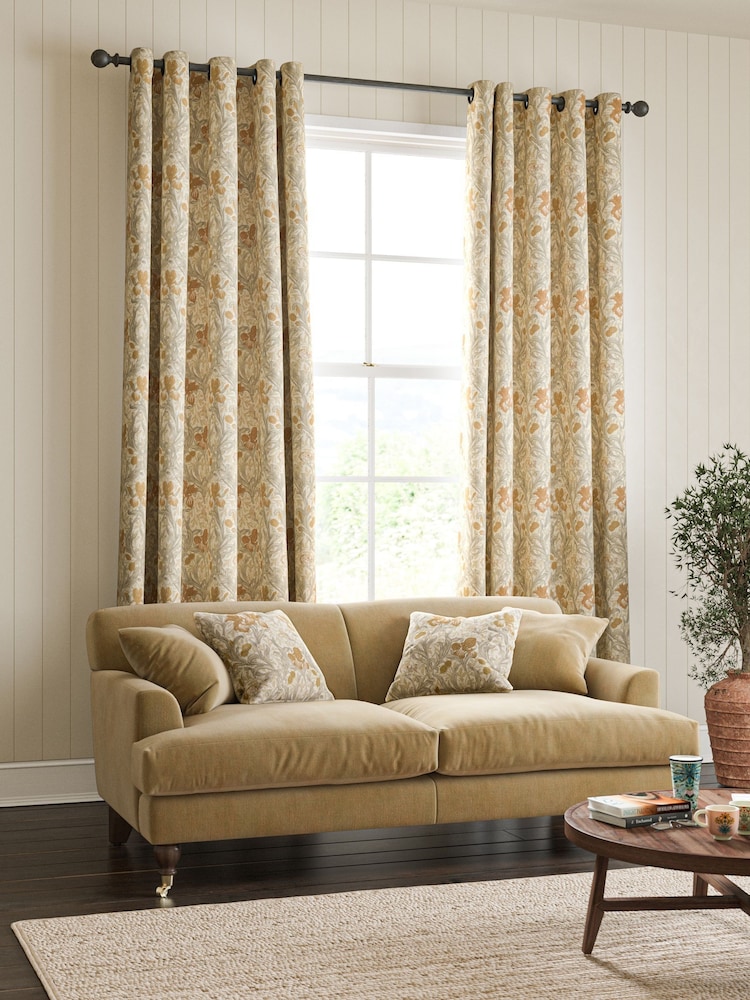 William Morris At Home Honey Orange Iris Made to Measure Curtains - Image 2 of 9