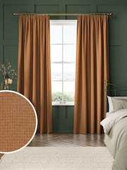 William Morris At Home Terracotta Orange Reed Made to Measure Curtains - Image 1 of 9