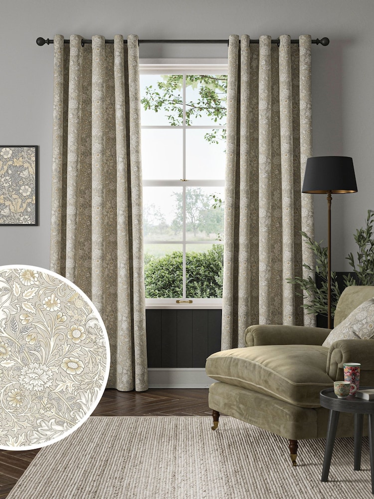 William Morris At Home Natural Double Bough Made to Measure Curtains - Image 1 of 9