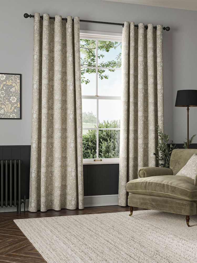 William Morris At Home Natural Double Bough Made to Measure Curtains - Image 2 of 9