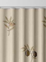 William Morris At Home Natural Fruit Embroidery Made to Measure Curtains - Image 8 of 9
