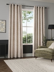 William Morris At Home Cloud Cream Compton Silhouette Velvet Made to Measure Curtains - Image 2 of 9