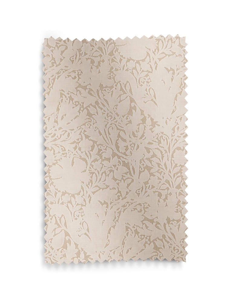 William Morris At Home Cloud Cream Compton Silhouette Velvet Made to Measure Curtains - Image 9 of 9