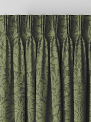William Morris At Home Moss Green Acorn Velvet Made to Measure Curtains - Image 5 of 9
