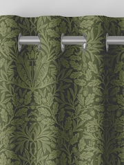 William Morris At Home Moss Green Acorn Velvet Made to Measure Curtains - Image 7 of 9