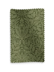 William Morris At Home Moss Green Acorn Velvet Made to Measure Curtains - Image 9 of 9