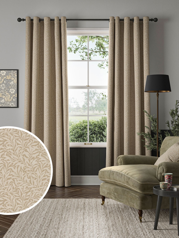 William Morris At Home Barley Natural Willow Bough Woven Made to Measure Curtains - Image 1 of 9