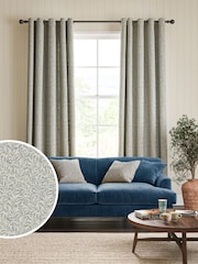 William Morris At Home Sky Blue Willow Bough Woven Made to Measure Curtains - Image 1 of 9
