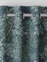 William Morris At Home Indigo Blue Foliage Made to Measure Curtains - Image 7 of 9