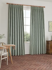 William Morris At Home Eucalyptus Green Bird and Anemone Woven Made to Measure Curtains - Image 2 of 9