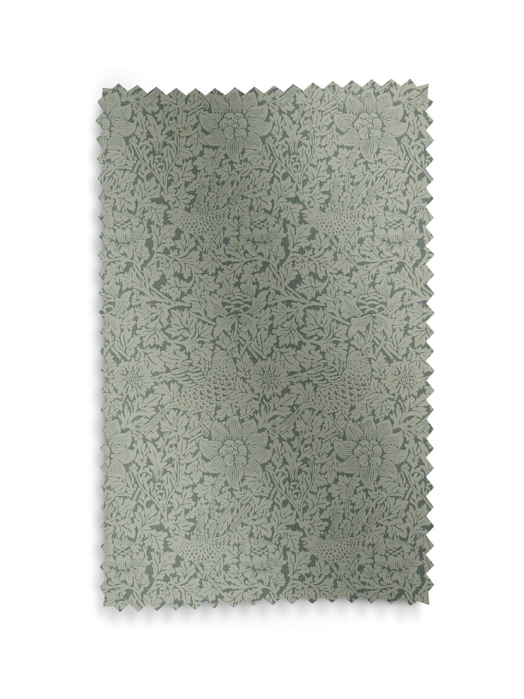 William Morris At Home Eucalyptus Green Bird and Anemone Woven Made to Measure Curtains - Image 9 of 9