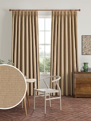 William Morris At Home Clay Natural Reed Made to Measure Curtains - Image 1 of 9