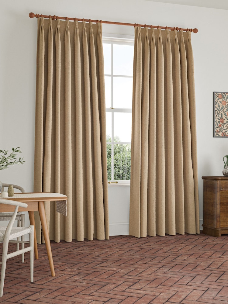 William Morris At Home Clay Natural Reed Made to Measure Curtains - Image 2 of 9