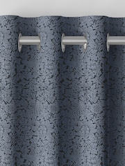William Morris At Home Midnight Blue Bird and Anemone Woven Made to Measure Curtains - Image 7 of 9