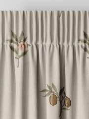 William Morris At Home Natural/Sage Green Fruit Embroidery Made to Measure Curtains - Image 6 of 9