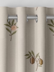 William Morris At Home Natural/Sage Green Fruit Embroidery Made to Measure Curtains - Image 7 of 9