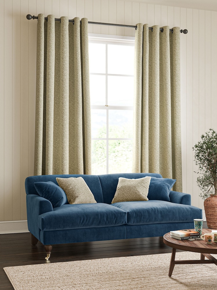 William Morris At Home Lichen Green Willow Bough Woven Made to Measure Curtains - Image 2 of 9