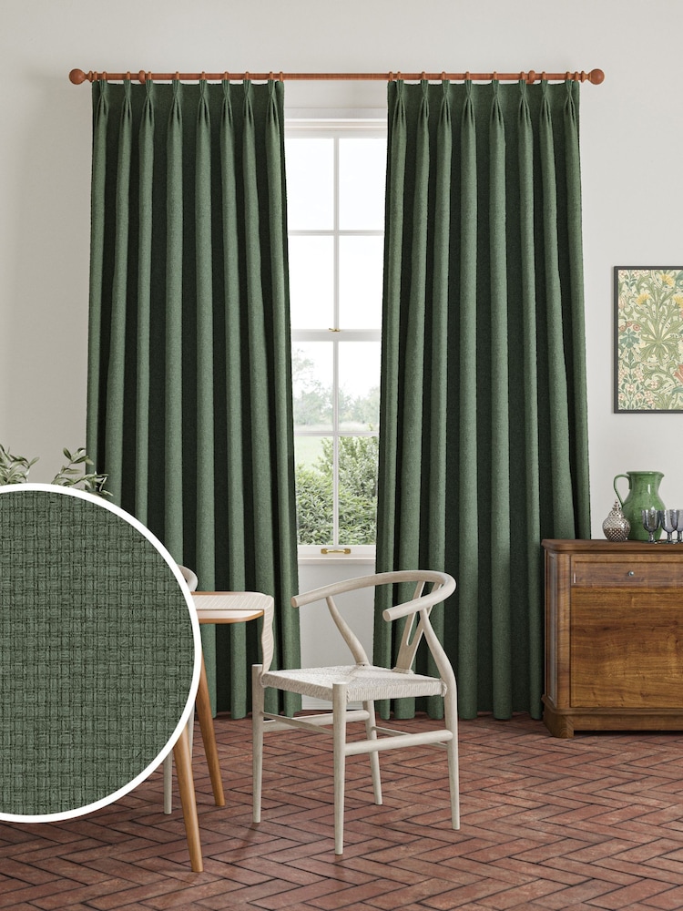 William Morris At Home Eucalyptus Green Reed Made to Measure Curtains - Image 1 of 9