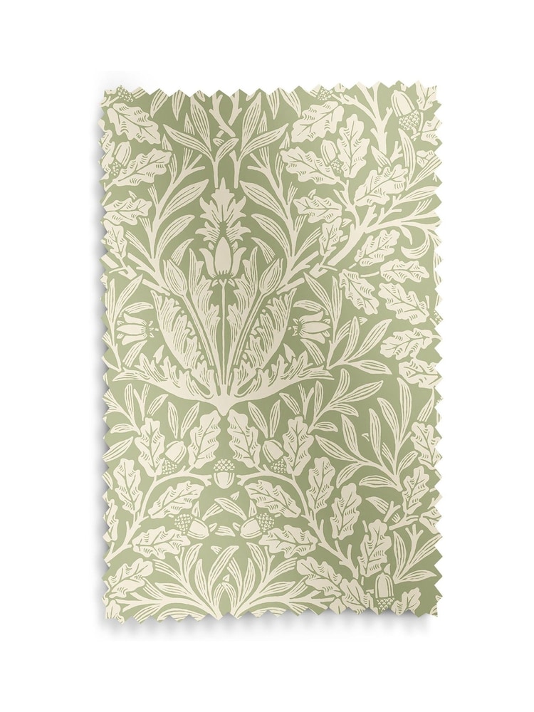 William Morris At Home Lichen Green Acorn Made to Measure Curtains - Image 9 of 9